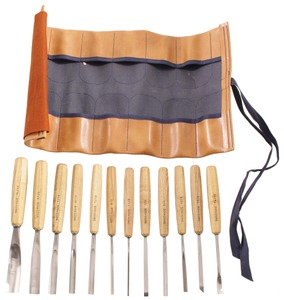 Pfeil Swiss Made, Langenthal, Switzerland: Full Set Of 12 Asst. Carving Tools