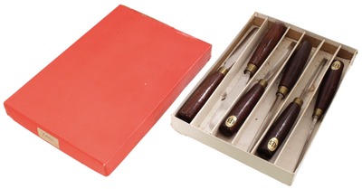 Ashley Iles, Sheffield, England: Set Of Six R'wood Hdl. Carving Tools