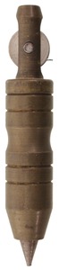 Unmarked: Small Cylindrical Fo Brass Plumb Bob