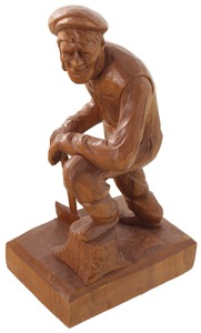 Robert Jean, St. Jean Port-Joli, Quebec, Canada: Unique Hand Carved Wooden Sculpture