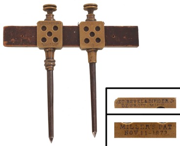 Detroit Bevel & Divider Company, Detroit, Michigan, No. 3: "Miller's Patent" Trammels