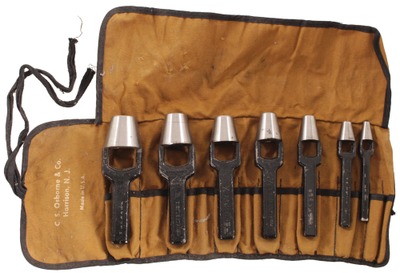 C.S. Osborne & Company, Harrison, New Jersey: Full Set Of Seven Unused Arch Punches