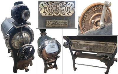 A.J. Deer Company, Hornell, New York, No. ROYAL NO. 5: Extra Clean Commerci Coffee Roaster