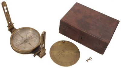 W. & S. Jones, 135 Holborn Hill, London, England: Early Surveyor's Plain Compass