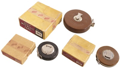 Lufkin Rule Company, Saginaw, Michigan: Three Original Box Tape Measures