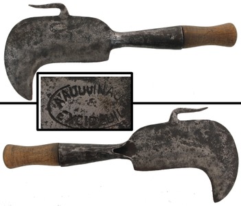 A. Auduinau, Excideuil, France: Graphic Hand Forged French Bill Hook