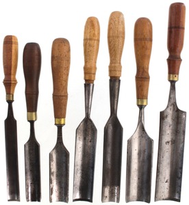 Assorted Makers: Wkg. Set Of Seven Clean Gouges