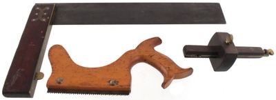 Disston & Morss, Philadelphia, Pennsylvania: Two Rosewood & Brass Layout Tools