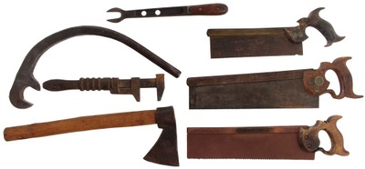 Assorted Makers: Lot Of Early Type Woodworking Tools