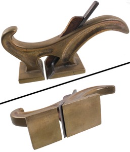 Unmarked: Solid Brass Coach Maker's Plane