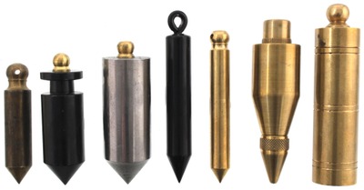 Assorted Makers: Lot Of Seven Unused Plumb Bobs