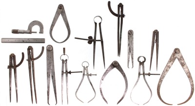 Assorted Makers: Lot Of Early Type Machinists' Tools