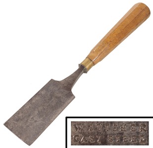 W. Butcher, Sheffield, England: Uncommon 3" Width Tang Chisel