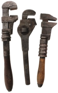 Assorted Makers: Three Early Patent Wrenches