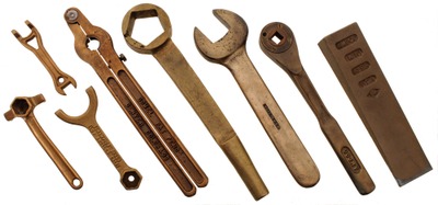 Assorted Makers: Lot Of Eight Brass & Beryllium Tools