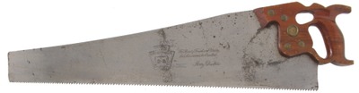 Henry Disston & Sons, Philadelphia, Pennsylvania, No. D-8: Extra Clean 5 1/2 Pt 26" Rip Saw
