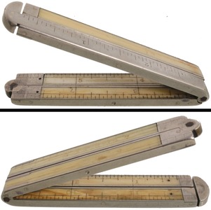 Stanley Rule & Level, No. 40: One-Foot, Four-Fold Caliper Folding Rule