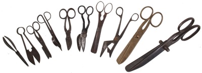 Assorted Makers: Lot Of Early Type Spec. Purp. Shears