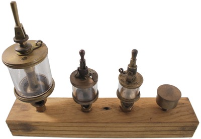 Assorted Makers: Four Engine Oil & Grease Dispensers