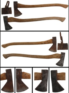 Assorted Makers: Lot Of Two "Crusiing" Axes
