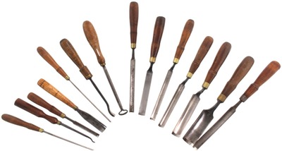 Buck Brothers, Millbury, Massachusetts: Wkg. Set Of Clean Tang Gouges