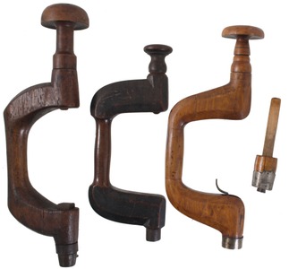 Assorted Makers: Three Early Wooden Bit Brace
