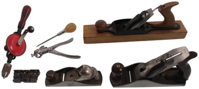 Stanley Rule & Level: Group Of Early Type Woodworking Tools