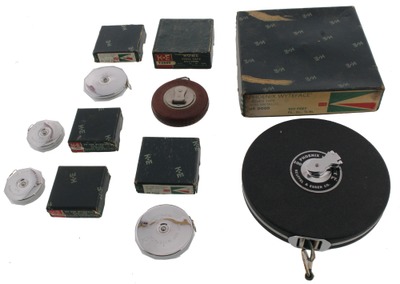Keuffel & Esser Company, New York, New York: Six Original Box Tape Measures
