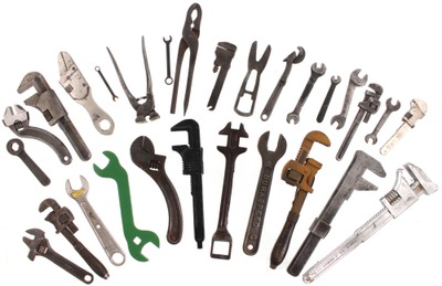 Assorted Makers: Lot Of Fixed & Adjustable Wrenches