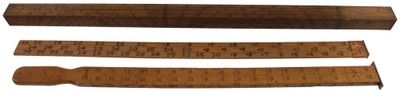 Unmarked: Three Craftsman Made Board Measure Rule