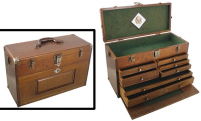 H. Gerstner & Sons, Dayton, Ohio: Clean & Usable Oak Tool Chest