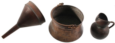 Assorted Makers: Three Brass & Copper Cooking Items