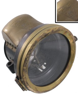 Edmunds & Jones, Detroit, Michigan: Early Solid Brass Gas Power Headlamp