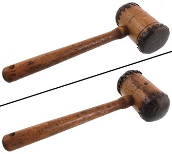 Unmarked: Early Iron Faced Tinsmith's Mallet