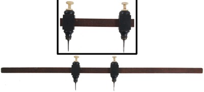 Unmarked: Pair Of Ebony & Bone Trammels