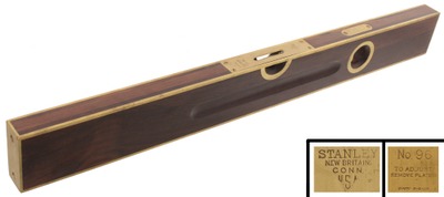 Stanley Rule & Level, No. 96: Brass Bound Rosewood Level