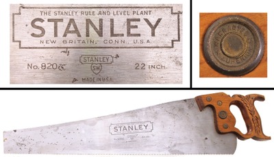 Stanley Rule & Level, No. 822: Rare Stanley 22" 7 Pt. Rip Saw