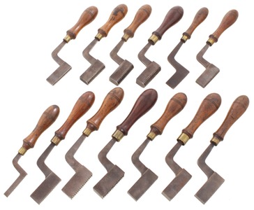 Unmarked: Magificent Set Of 13 Woodworker's Floats