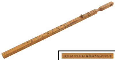 Belcher Bros. & Company, New York, New York: Rare Maple Body Wantage Rule