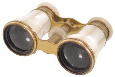 Unmarked: Pair Of Showy Brass Opera Glasses