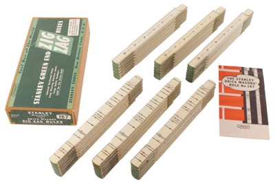 Stanley Rule & Level: Full Box Of 1/2 Doz. Brick Mason's Rules