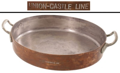 Elkington & Company, Birmingham, England: Union-Castle Steamsh Line Oval Roaster