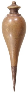 Unmarked: Early Turned Brass Plumb Bob