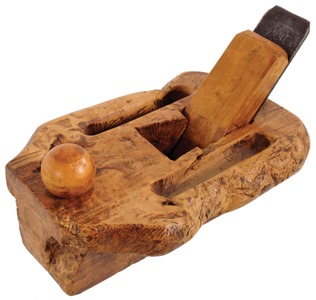 Unmarked: Solid Boxwood Dbl. Hdl. Smooth Plane