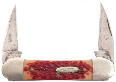 Queen Cutlery Company, Titusville, Pennsylvania: Rare "Oak Carver" Dual Blade Knife