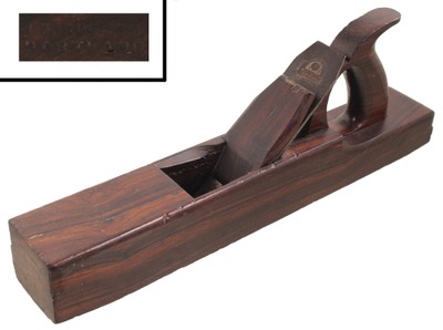 J. Bradford, Portland, Maine: Rare Solid Rosewood Shipwright's Plane