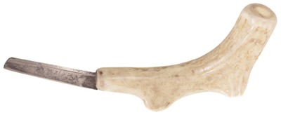 Unmarked: Early Staghorn Hdl. "Crooked" Knife