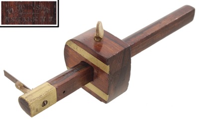 W. Johnson, Newark, New Jersey: Rosewood Slitting Marking Gauge