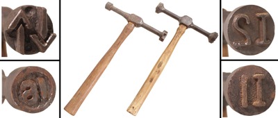 Assorted Makers: Two Clean Log Marking Hammers
