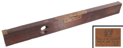 Hall & Knapp, New Britain, Connecticut, No. 10: Early Brazilian R'wood Spirit Level